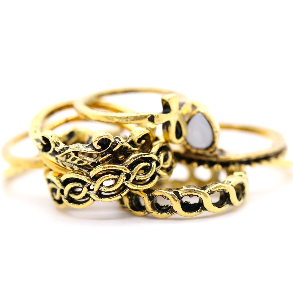 18k Gold Dipped Festival Stack Rings